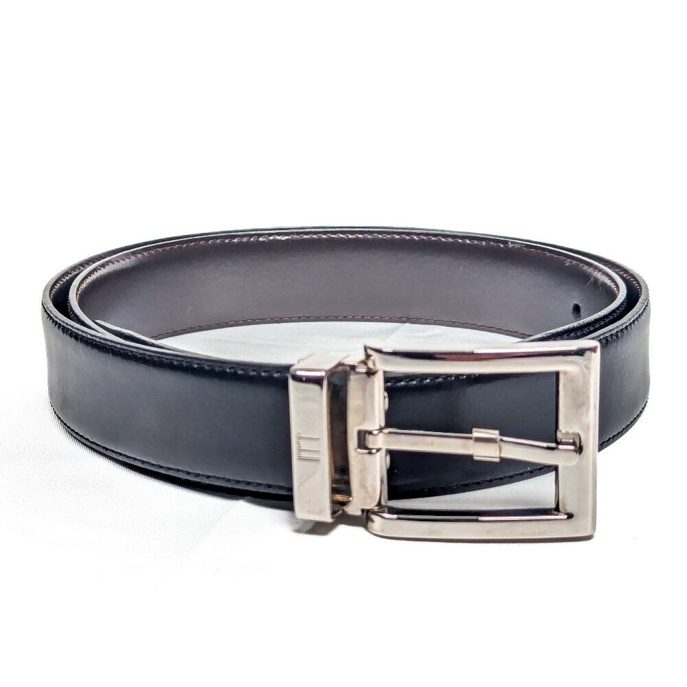 DUNHILL Reversible Men's Belt Black Brown - Size 40